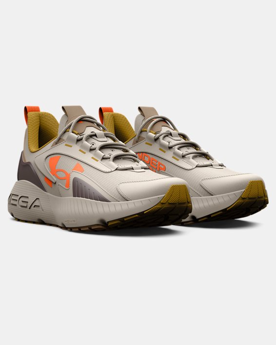 Unisex UA HOVR™ Mega 2 MVMNT Sportstyle Shoes, Gray, pdpMainDesktop image number 3